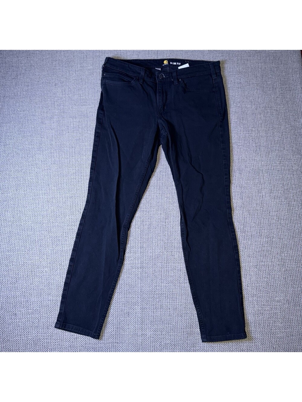 Carhartt Rugged Flex Slim Fit Twill 5-Pocket Work Pant Black 104214 Womens Sz 12